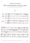 Frescobaldi, Girolamo - 3 Canzonen - 2 Sopranblockflöten, obl. Bassinstrument und Bc.