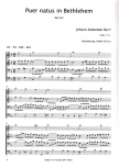 Bach, Johann Sebastian - Puer natus in Bethlehem - Recorder QuartetSABB / AABB / SATB / STBB
