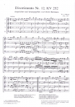 Mozart, Wolfgang Amadeus - Divertimento No. 12 F major - ATTB